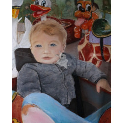 Portrait sur commande pastels secs - Gd format 50X70 cm